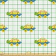 thumbnail image 2 of Ambesonne Turtle Fabric by the Yard Upholstery, Repeated Animal on Wheels, 3 Yards, Yellow Green and Blue, 2 of 5
