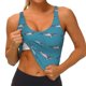 thumbnail image 3 of Fotbe Cartoon Whale Sujetador Deportivo Largo sin Aros para Mujer con Almohadillas y Soporte Medio, Transpirable y Absorbente, Camiseta Tipo Chaleco o Tank Top-Large, 3 of 8