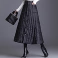 thumbnail image 4 of Xunlbb Midi Skirt for Women Trendy, Women's Fashionable Solid Color Winter Thick Down Cotton Skirt Mid Length Skirt Gift for Women, Size S-2XL, 4 of 9