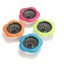 4-Pack Plastic Kitchen Sink Drain Strainers 4.5" – Efficient Food Particle Catchers for Clog-Free Drains TIKA