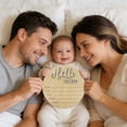 thumbnail image 3 of Wooden Newborn Birth Announcement Sign – Baby Photo Prop & Nursery Decor for Celebrating Newborns, Keepsake, and Wall Decoration, 3 of 5