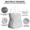 thumbnail image 3 of Black and White Halloween Ghosts Drawstring Lunch Bag Women - Drawstring Lunch Bag Insulated for Work Office - Stain-Resistant Large Lunchbags for Women with Multi-Pockets, 3 of 6