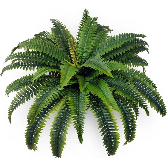 2Pack Artificial Ferns for Outdoors Garden Hanging Potted Decor
