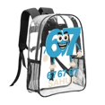 thumbnail image 2 of Six Seven Emojis Transparent Backpack Fashion Travel Backpack Laptop Backpack 16ch, 2 of 7