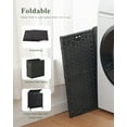 thumbnail image 6 of Laundry Hamper with Lid, 112 L Handwoven Rattan Wicker Laundry Basket, 2 Removable Liner Bags Metal Heightened Feet, 6 Mesh Bags, 2 Section Large Clothes Hamper for Bathroom Bedroom, Black, 6 of 14