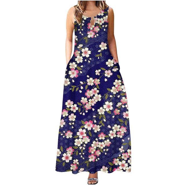 Vestido de tirantes de camisola con estampado de manga corta con estilo de verano para mujer OAVQHLG3B Store lin121212