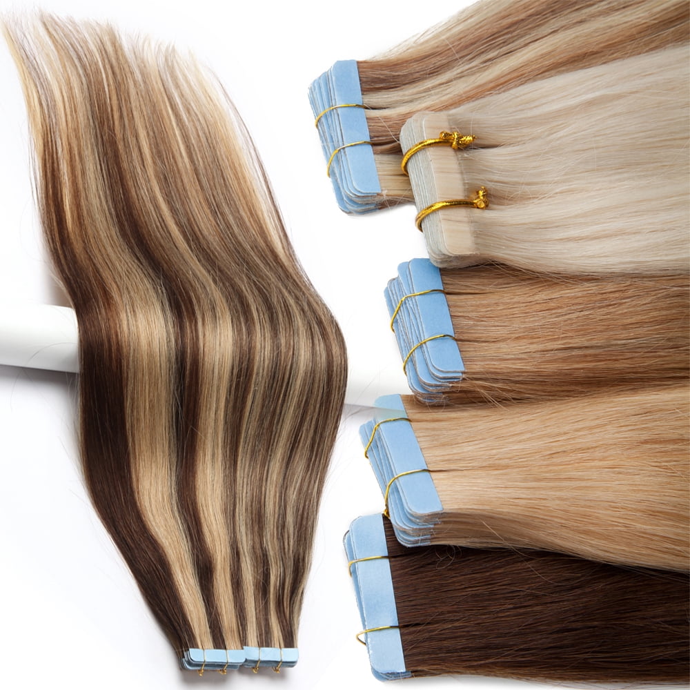 Human Hair Tape Extensions 20in 10pcs 50g 8cm Wide Heat-Safe Remy Body Wave Tape In Hair Extensions 100% Human Hair Full Head  main image 2