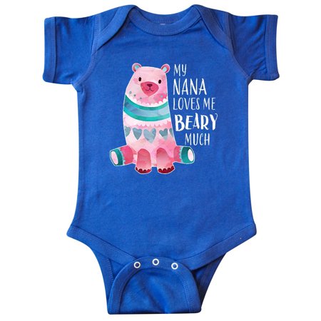 

Inktastic My Nana Loves Me Beary Much with Cute Bear Gift Baby Boy or Baby Girl Bodysuit