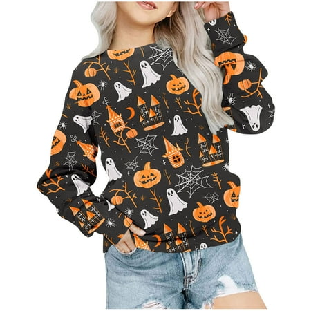 

Dihao Toddler Kids Tops Fall Winter Causal Tie Dye Printed Blouse Girls Crewneck Oversized Sweatshirt Kids Fashion Long Sleeve Pullover Tops 1-12 Years