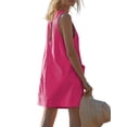 thumbnail image 4 of MAWCLOS Dames Romper Bohème Combinaisons Jambe Large Pantalon Long Vacances en Vrac Harem Extensible Pantalon Rose Rouge L, 4 of 6