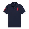 thumbnail image 1 of Short Sleeve Polo Shirt Men's Loose Plus Size Lapel Solid Color Cotton Embroidered Shirt, 1 of 3