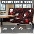 thumbnail image 6 of FOR U DESIGNS Spider Web Print 3 Pcs RV Dinette Cushion Covers with Pillowcase Elastic Camper Cushion Slipcover Non-Slip RV Couch Cover Furniture Protector for RV Camper Car Bench, 6 of 8