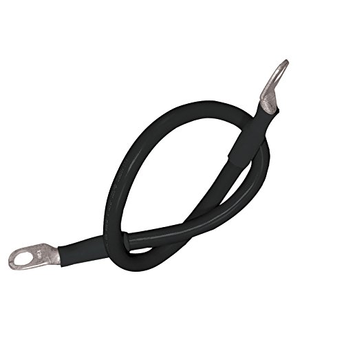 Ancor Battery Cable Assembly, 4 AWG (21mm) Wire, 5/16 (7.93mm) Stud, Black - 32 (81.2cm) [189134]
