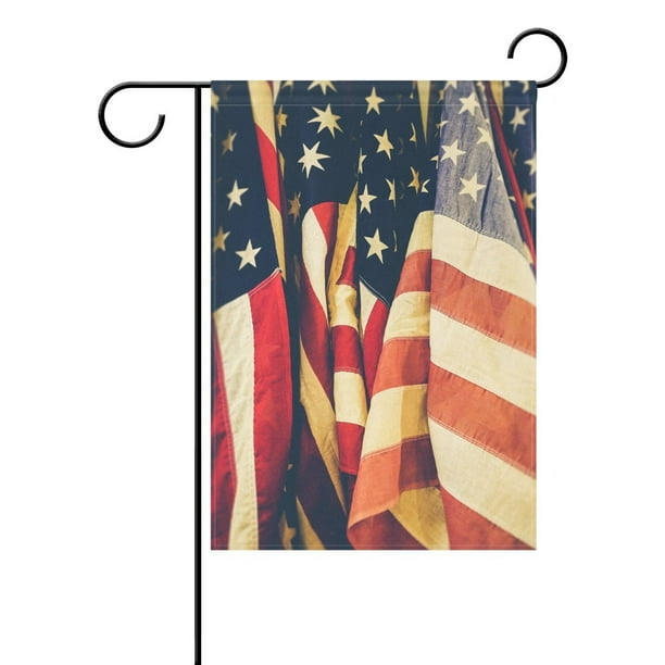 POPCreation American Flags Polyester Garden Flag 28x40 inches Outdoor