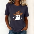 thumbnail image 5 of Wiyuqeen Halloween Pumpkin Shirt Women Funny Ghosts Graphic Tees Short Sleeve Crewneck Fall T-Shirt Thanksgiving Gift Tops S-XXL, 5 of 8