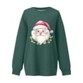 thumbnail image 5 of Lopecy-Sta Graphic Sweatshirts for Women Christmas Gift for Women Santa Claus Graphic Crewneck Oversized Fleece Sweater Xmas Holiday Top, 5 of 5