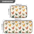 thumbnail image 4 of Dailycode 2 Pcs Kitchen Rug Set Non Slip Absorbent Soft Floor Mats for Kitchen Bathroom Cute Hand Drawn Chicken 19.7"x27.6"+19.7"x47.2", 4 of 7