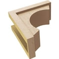 thumbnail image 6 of 6"W x 12"D x 12"H Classic Emerson Rough Cedar Woodgrain TimberThane Corbel, Primed Tan, 6 of 6