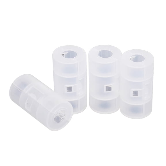4Pcs Durable Battery Adapter AA Battery To Size C Battery Converter Storage Case Professional Battery Converter