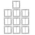thumbnail image 1 of 10pcs Square Shaped Rhinestone Studded Ribbon Buckle Sliders for DIY Craft Wedding Gift (Silver), 1 of 4
