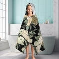 thumbnail image 6 of Pioneer Flower Floral Print Pattern Hooded Bath Towel，60"x35" for Ages 3 To 12 Kids, Quick Dry Lightweight Soft Microfiber Hood Beach Towel Cover Up for Kids, 6 of 7