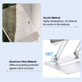 thumbnail image 4 of Acrílico Libro Soporte, Ajustable Altura Libro Soporte Bandeja con Metal Página Clips Adecuado para Libros Laptop Texto Libro Revista, Plateado, 4 of 7