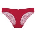 thumbnail image 1 of Women's Plus Size Panties Low-Rise Sexy Airy Lingerie Hipster Lace Briefs Burgundy M, 1 of 5