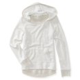 thumbnail image 1 of Aeropostale - Sudadera con capucha y forro polar híbrido para mujer, color blanco, grande Aeropostale Sudadera, 1 of 2