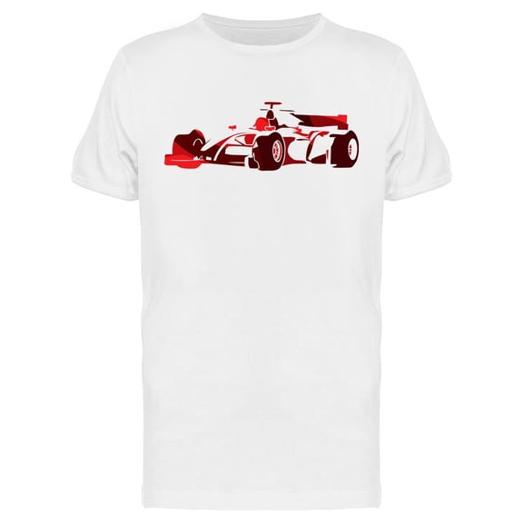Red Racing Car Silhouette T-Shirt Men -Image by Shutterstock, Male Medium