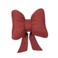 thumbnail image 3 of Butterfly Bow Car Teck Softlish Soft para el hogar y la silla de oficina Linen Support rojo, 3 of 9