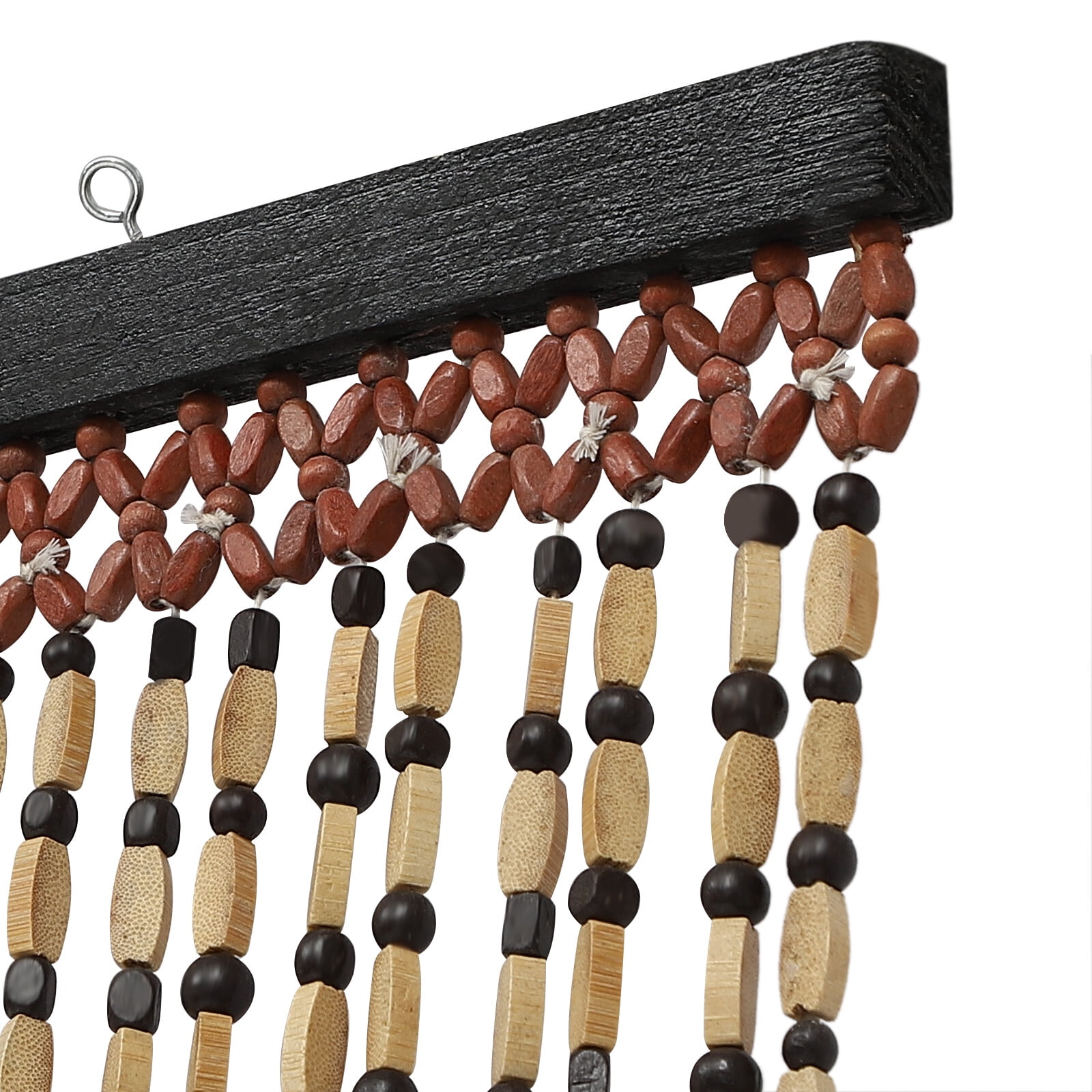 TFCFL Boho Natural Wood and Bamboo Beaded Curtain for Doorway Room Divider 74.8*35.43in 49 Strand