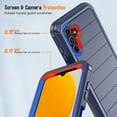 thumbnail image 5 of Xhy Samsung Galaxy A13 5G Case with Belt Clip Holster Privacy Screen and Lens Protector Military Grade Full Body Drop Resistant 3 in 1 Rugged Durable Detachable for Galaxy A13 5G Phone - Dark Blue, 5 of 9