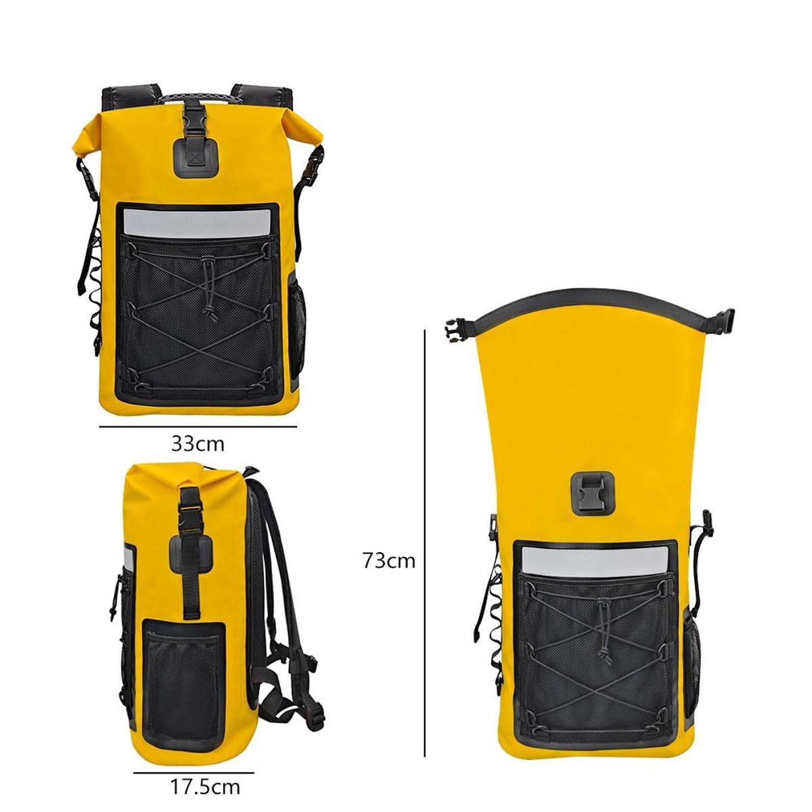 harayaa Waterproof Dry Bag Outdoor Backpack 35L Portable with Shoulder Strap Water Sport Yellow
