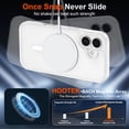 thumbnail image 2 of Hootek Clear Case for iPhone 16 Plus [Frosted Series] Strong MagSafe Compatible, Translucent Matte Texture, Protective Shockproof Bumpers, Military Grade Drop Protection Phone Case, White, 2 of 7