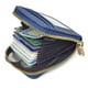 thumbnail image 4 of Cartera Cuero Genuino Titular de la Tarjeta de Crédito Bloqueo RFID Cremallera Bolsillo Fino, 4 of 5