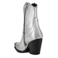 thumbnail image 3 of Botines Hoantiai para mujer, estilo western, con punta de metal grabada, 3 of 6