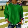 thumbnail image 5 of Craaazy Women's Carnival Prints Crewneck Long Sleeve Mardi Gras Sweatshirts Gifts, 5 of 5