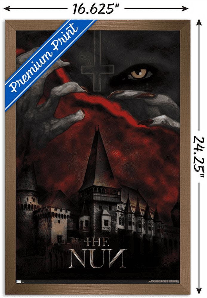 The Nun - Castle Wall Poster, 14.725" x 22.375", Framed