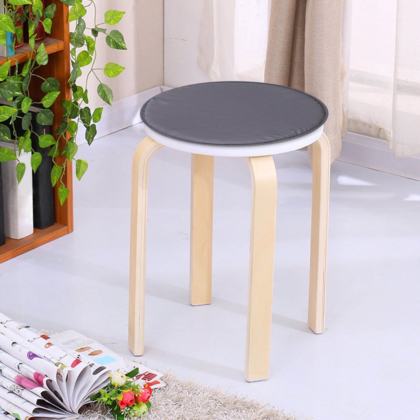 RWVBM Chair Pads Sale Deals Indoor Outdoor Chair Cushions Round Chair Cushions Round Chair Pads For Dining Chairs Round Seat Cushion Garden Chair Cushions Set For Furnitu Gray Walmart