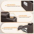 thumbnail image 6 of Vineego Power Lift Recliner Chair PU Leather for Elderly with Massage,Brown, 6 of 8