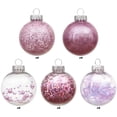 thumbnail image 6 of 30Pcs Glittery Christmas Balls Shatterproof Xmas Tree Balls Ornaments (Pink, 2.36"), 6 of 7