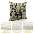 thumbnail image 4 of GOSMITH  Human Faces Throw Pillow Case Cushion Covers Abstract Line Art Texture with Hand Drawn  for Couch Bed Sofa Car Waist, 4 of 5