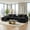 124" 5 Seater- Black, variant on avobird Oversided 124" U Shaped Cloud Couch Sectional, DeepSeat Sofa Bed with USB Charging, Hidden Storage, Cup Holders & Chenille Double Chaise, Black