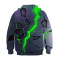 thumbnail image 3 of Boys Fleece Lined Sweatshirt Long Sleeve Crewneck Tops Loose Pullover Hooded Sweatshirt Solid Clothes 7-14 Years Green 11-12 Years, 3 of 3