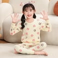 thumbnail image 3 of FAOWME Child Boys Girls Cotton Blend Outfit Sets Long Sleeve Tops With Long Pants 2 Piece Clothes Sets Classic O-Neck Dailywear, 3 of 7