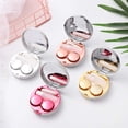 thumbnail image 3 of Mini Stylish Simple Contact Lens Travel Case,Container Kit Set Contacts Lens Hard Case Travel & Home Kit Mirror with Bottle with Tweezers Container Holder (Rose Red), 3 of 4