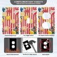 thumbnail image 3 of Yayeee Duplex Wall Plate 1-Gang 4.5"x2.7" Home Receptacle Light Switch Decorative Outlet Cover, Red Striped Lemon, 3 of 7