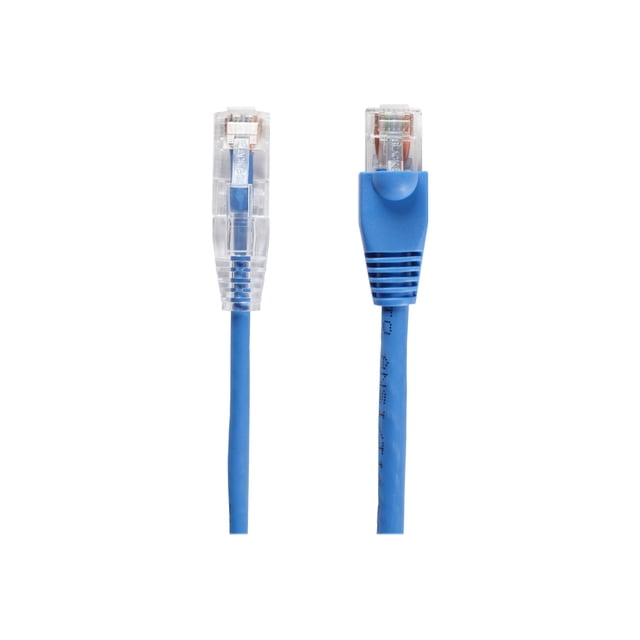 Black Box Slim-Net - Patch cable - RJ-45 (M) to RJ-45 (M) - 5 ft - UTP - CAT 6a - booted, molded, stranded - blue