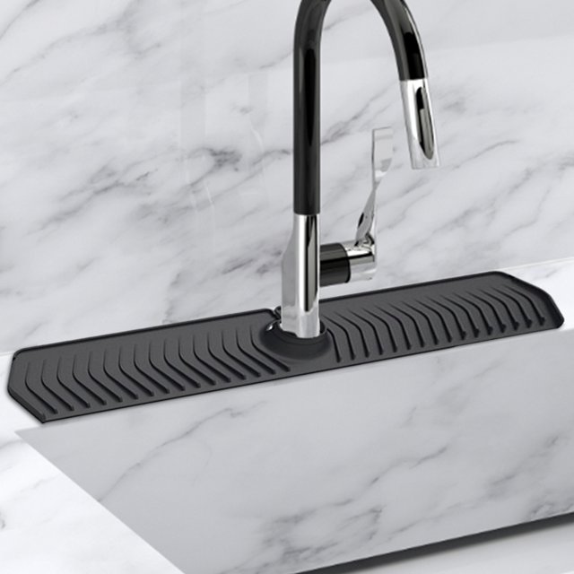 Silicona Fregadero Protector contra salpicaduras Mesa Cojín Mantel Almohadilla de drenaje para baño Cocina Hugtrwg Para estrenar