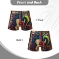 thumbnail image 5 of Men's Boxer Briefs Breathable 3D Pouch Underwear Shorts, Guitar Music Graffiti Street Wall Art, 5 of 7
